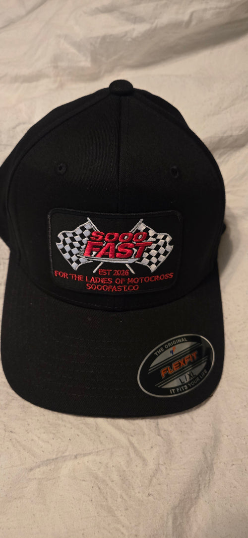 SOOO FAST BOLD FLAG LOGO FLEX FIT HATS