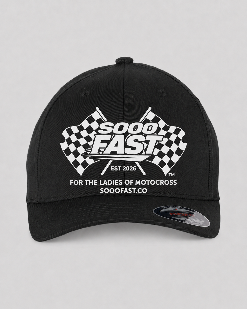 SOOO FAST BOLD FLAG LOGO FLEX FIT HATS