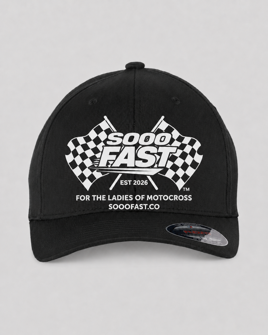 SOOO FAST BOLD FLAG LOGO FLEX FIT HATS