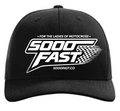 SOOO FAST WHITE STRETCHED CHECKERS TRUCKER HAT