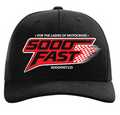 SOOO FAST RED STRETCHED CHECKERS TRUCKER HAT