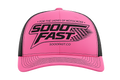 SOOO FAST BLACK STRETCHED CHECKERS TRUCKER HAT