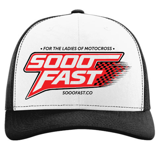 SOOO FAST RED STRETCHED CHECKERS TRUCKER HAT