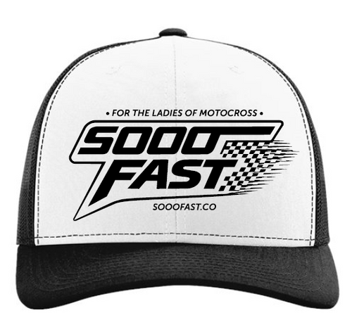 SOOO FAST BLACK FADED CHECKERS TRUCKER HAT