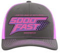 SOOO FAST PINK/PURPLE STRETCHED CHECKERS TRUCKER HAT