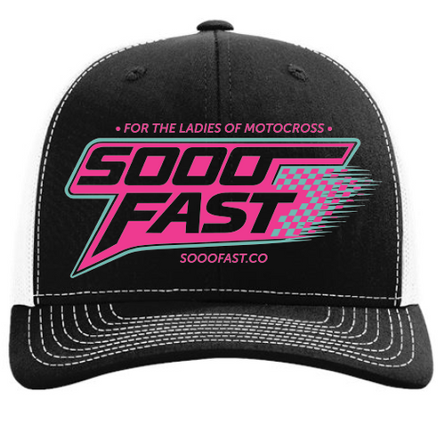PINK TEAL FADED CHECKERS TRUCKER HAT