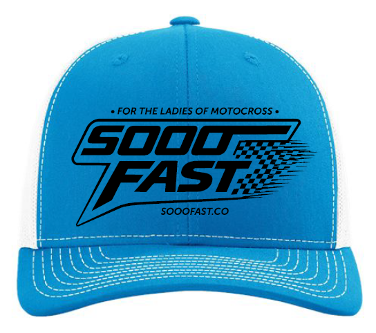 SOOO FAST BLACK STRETCHED CHECKERS TRUCKER HAT