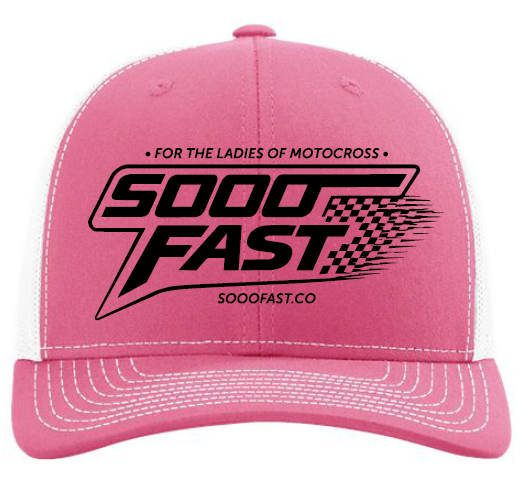 SOOO FAST BLACK STRETCHED CHECKERS TRUCKER HAT