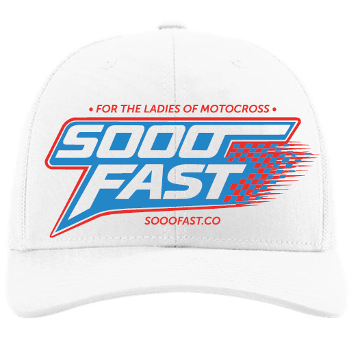 SOOO FAST WMX COLORS STRETCHED CHECKERS TRUCKER HAT