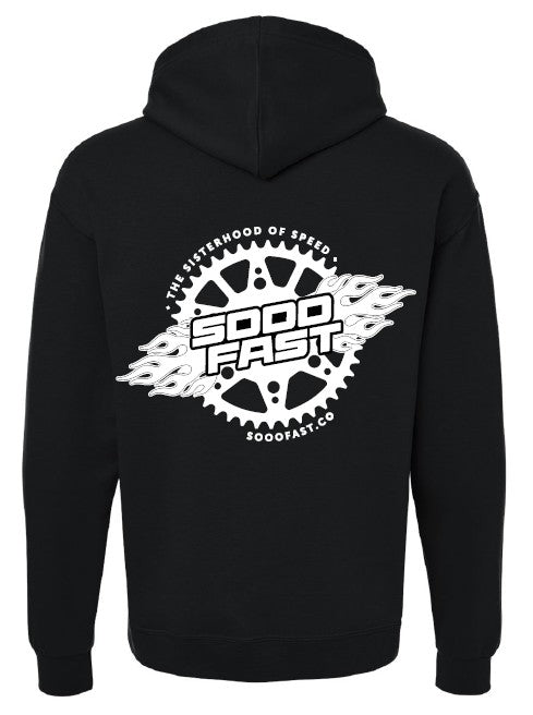 SOOO FAST WHITE/BLACK TSHOS HOODIE