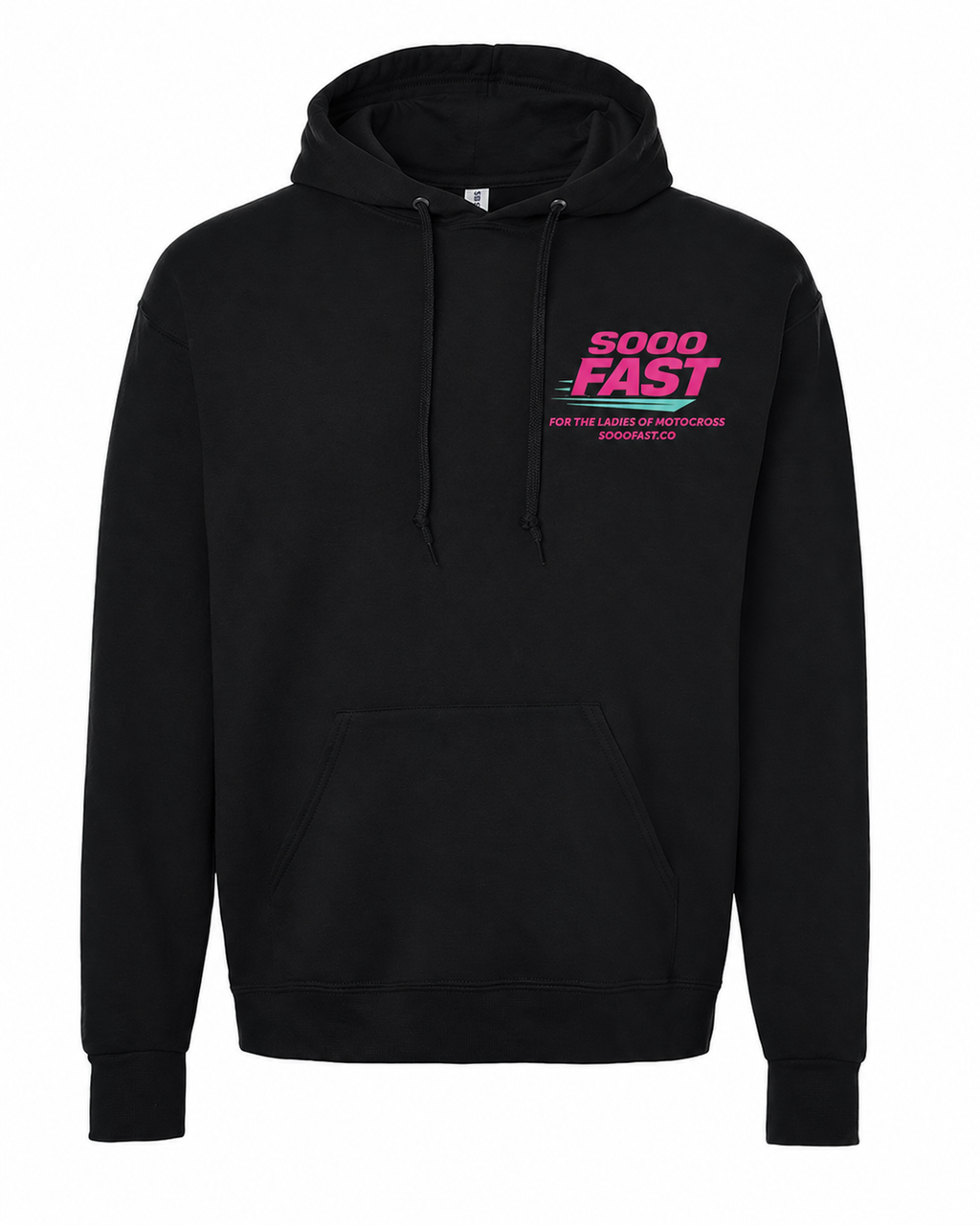 SOOO FAST PINK/TEAL BOLD CHECKERED FLAG HOODIE