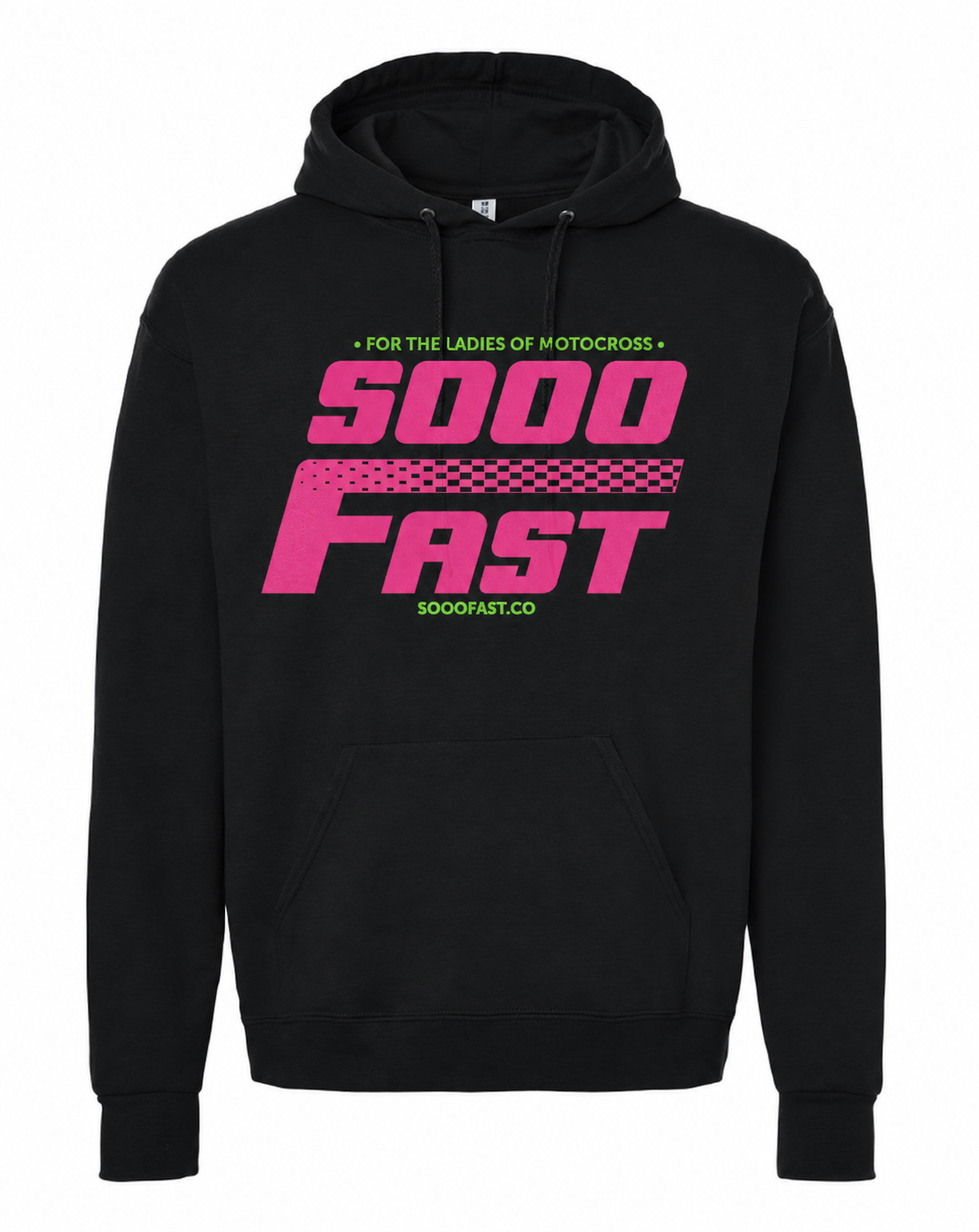 SOOO FAST FADED CHECKERS FTLOM BLACK HOODIE