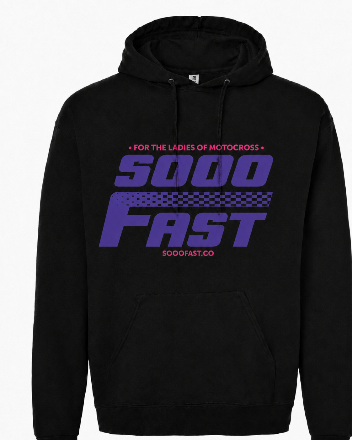 SOOO FAST FADED CHECKERS FTLOM BLACK HOODIE