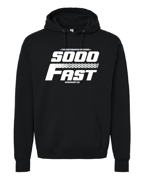 SOOO FAST FADED CHECKERS TSHOS BLACK HOODIE
