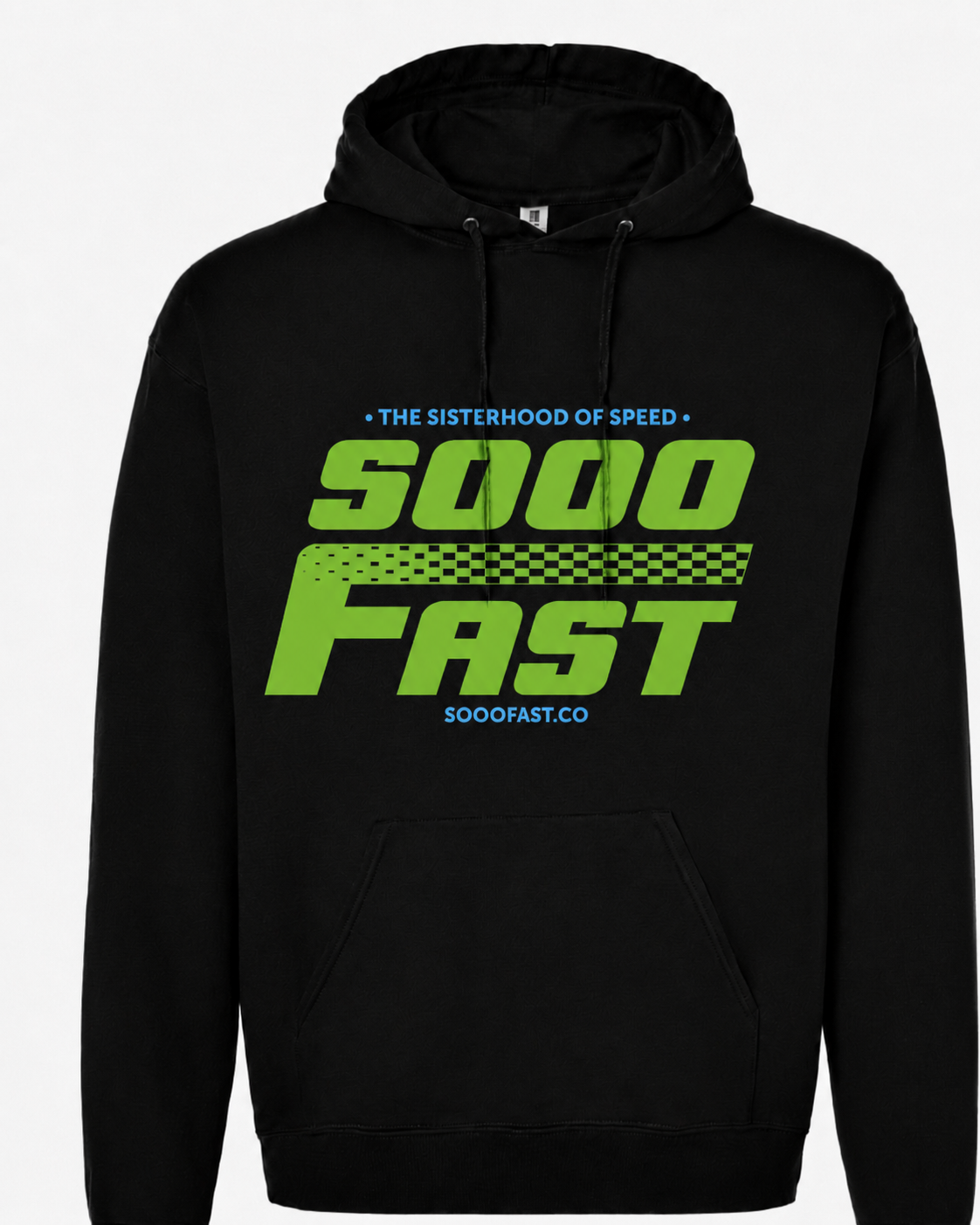 SOOO FAST FADED CHECKERS TSHOS BLACK HOODIE