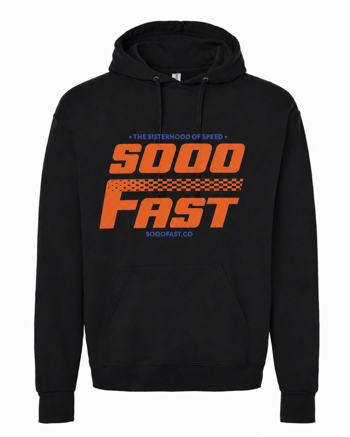SOOO FAST FADED CHECKERS TSHOS BLACK HOODIE