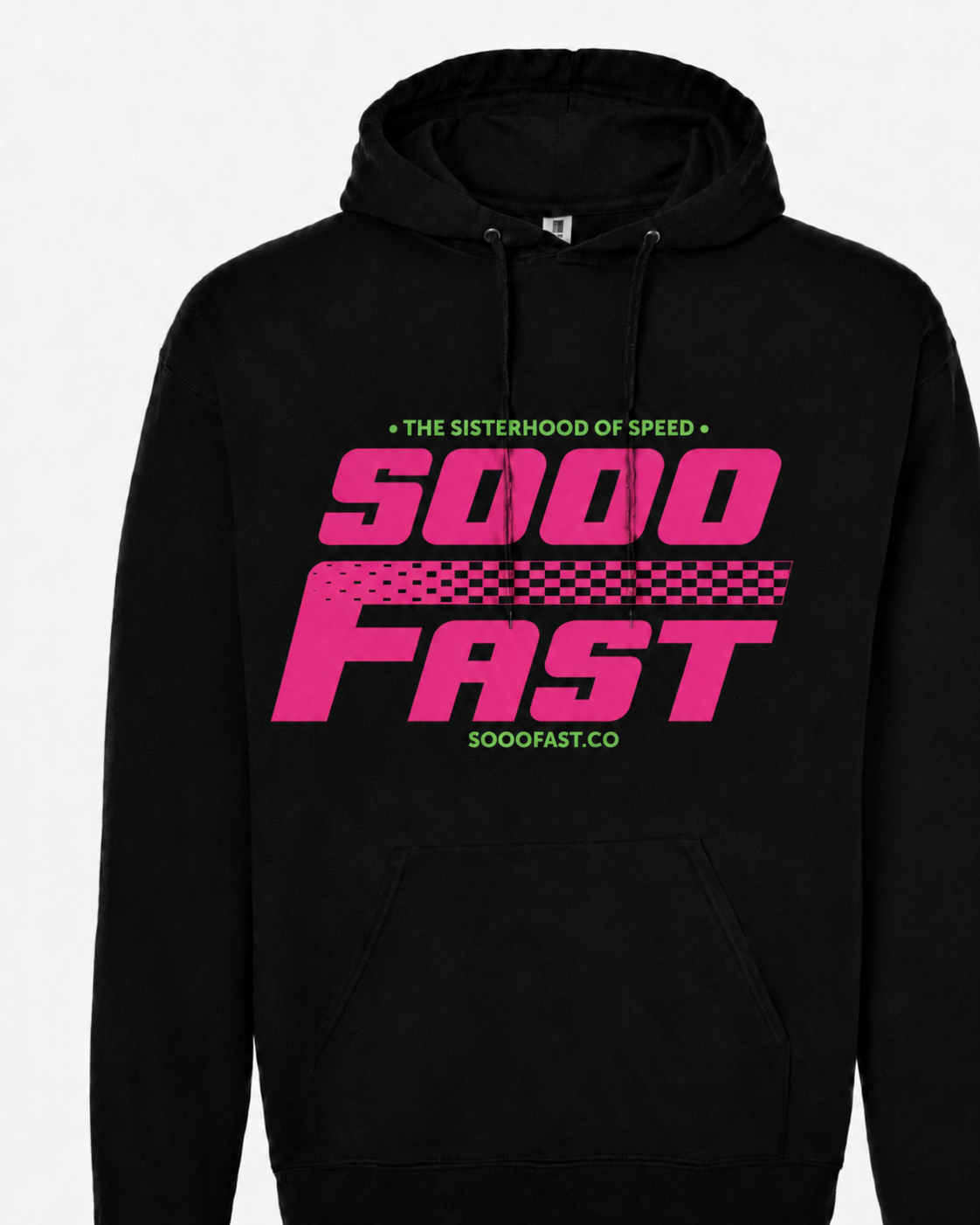 SOOO FAST FADED CHECKERS TSHOS BLACK HOODIE