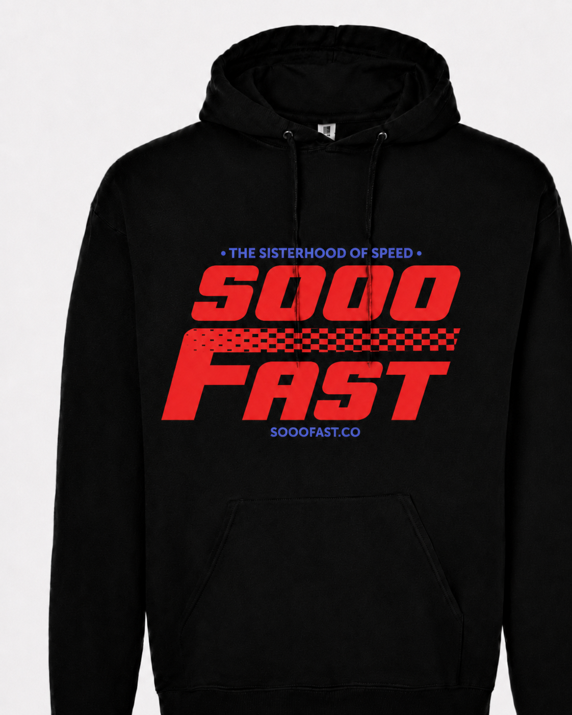 SOOO FAST FADED CHECKERS TSHOS BLACK HOODIE