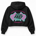 SOOO FAST NEON PUNCH CROP HOODY