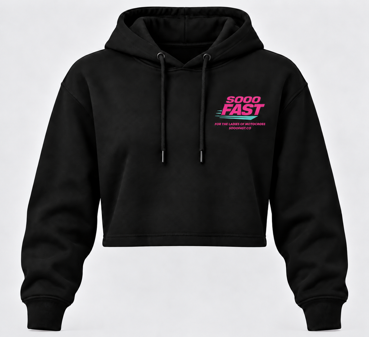 SOOO FAST NEON PUNCH CROP HOODY