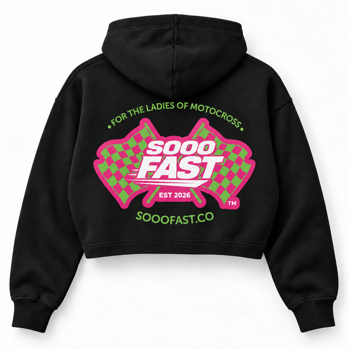 SOOO FAST LIMELIGHT CROP HOODY