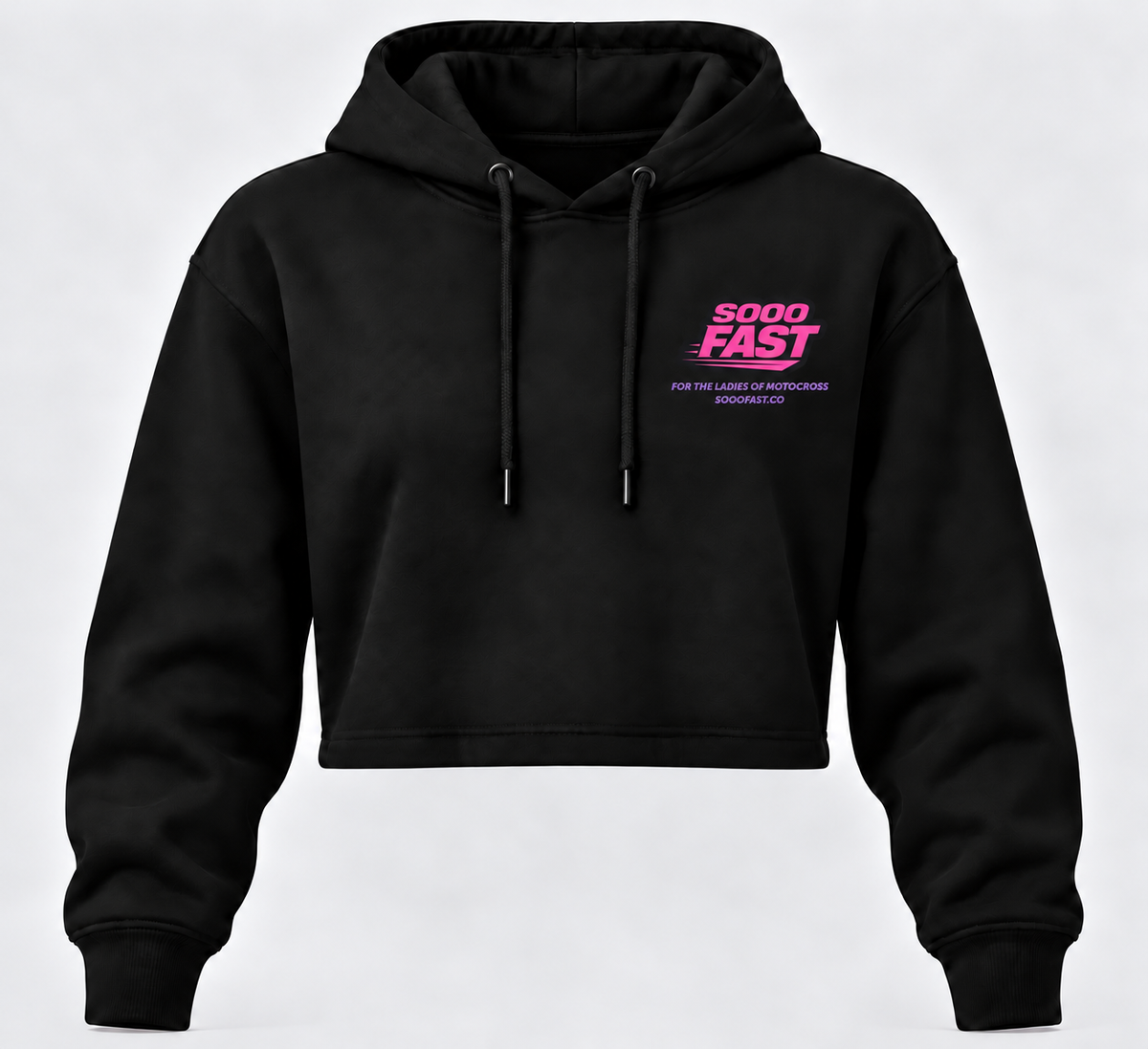 SOOO FAST PINK/PURPLE CROP HOODY