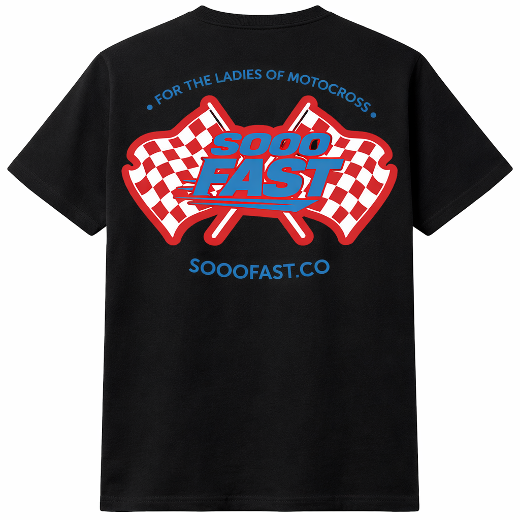 SOOO FAST BOLD FLAG TEE SHIRT WMX COLORS