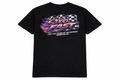 SOOO FAST TEE SHIRT CHECKERED FLAG FLAME ORANGE PURPLE