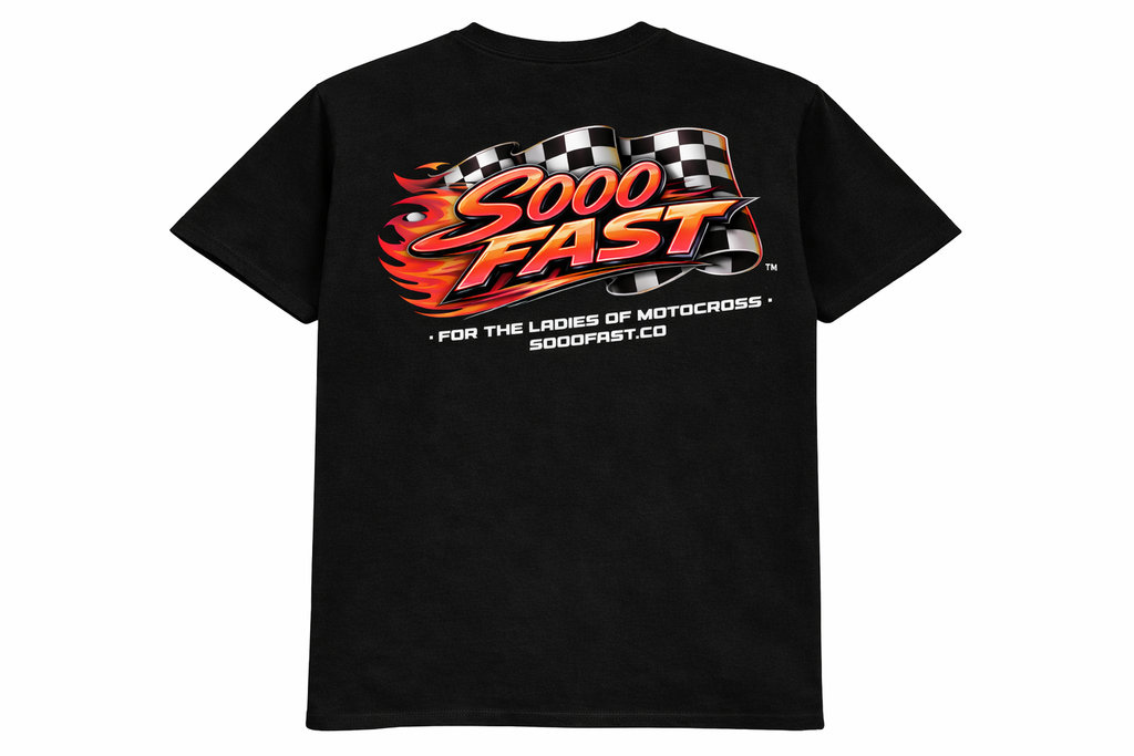 SOOO FAST TEE SHIRT CHECKERED FLAG FLAME RED ORANGE