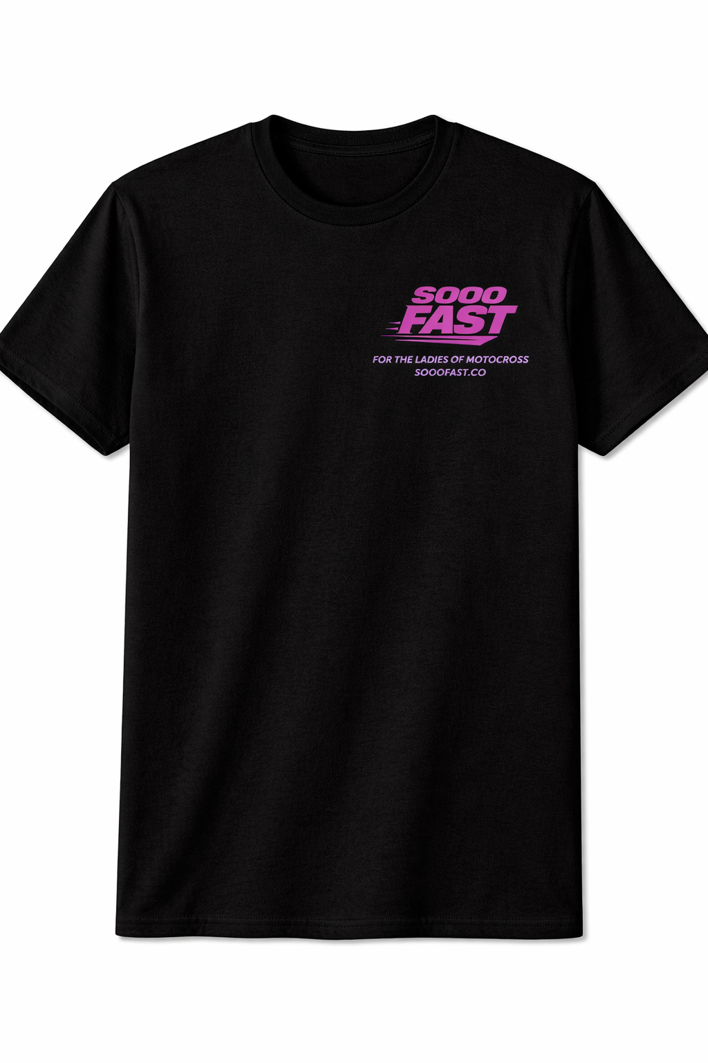 SOOO FAST BOLD CHECKER FLAG TEE SHIRT PINK PURPLE