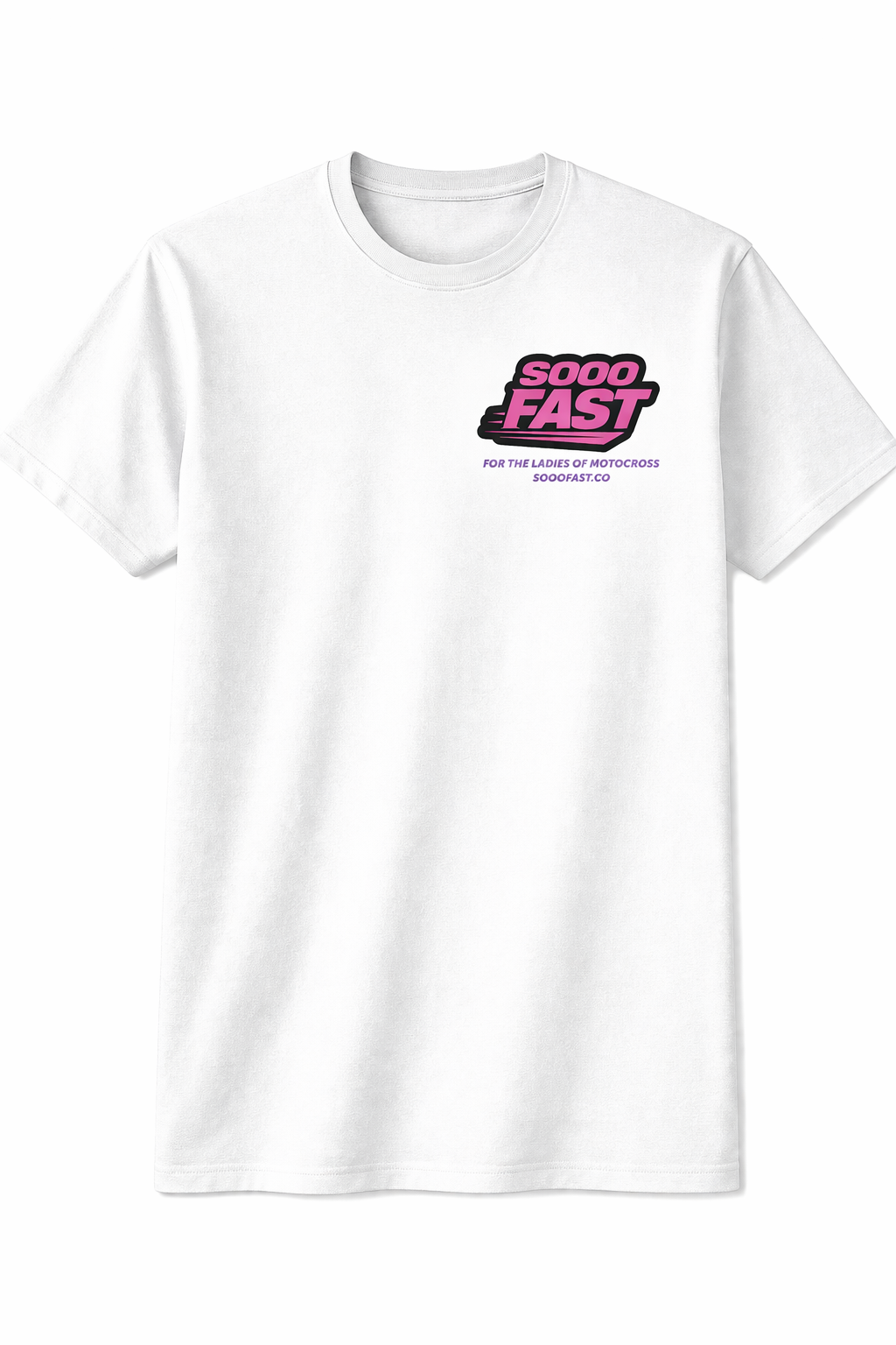 SOOO FAST BOLD CHECKER FLAG TEE SHIRT PINK PURPLE