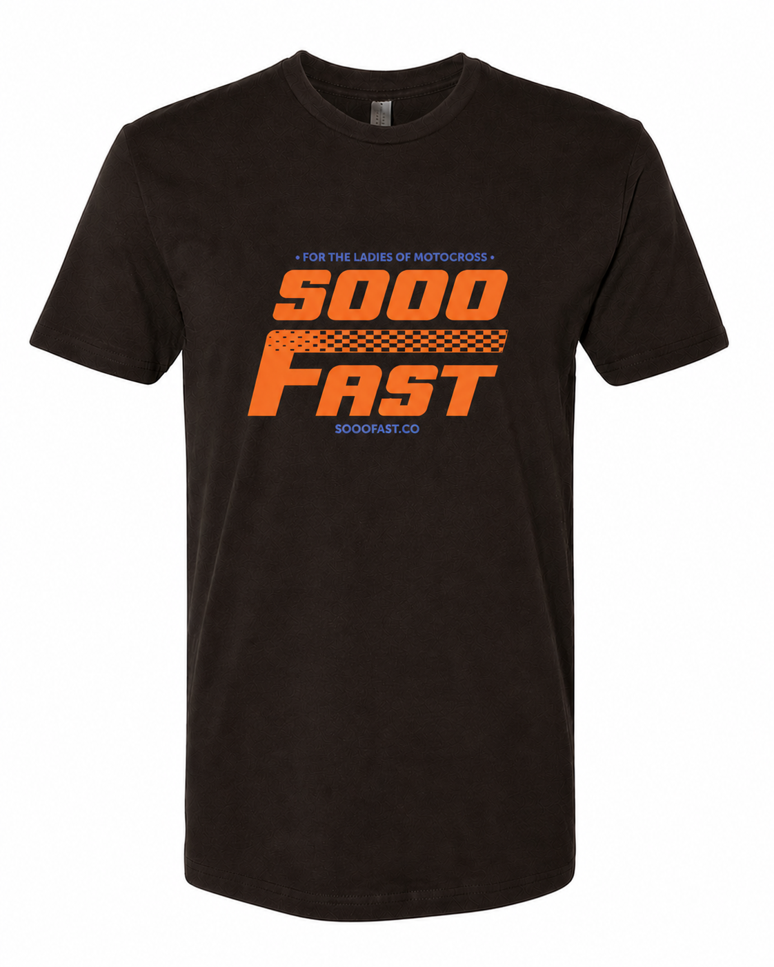 SOOO FAST FTLOM FADED CHECKERS LOGO BROWN TEE SHIRT