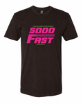 SOOO FAST FTLOM FADED CHECKERS LOGO BROWN TEE SHIRT