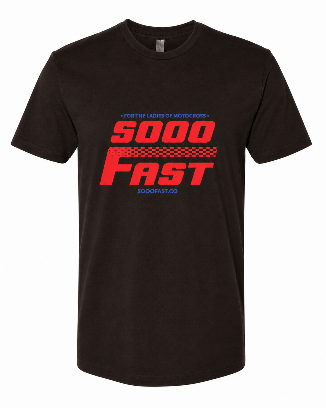 SOOO FAST FTLOM FADED CHECKERS LOGO BROWN TEE SHIRT