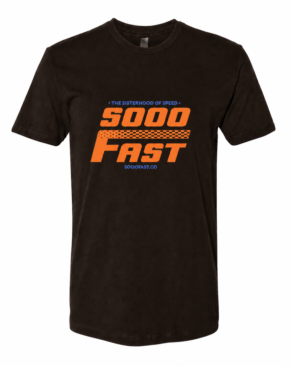 SOOO FAST TSHOF FADED CHECKERS LOGO BROWN TEE SHIRT