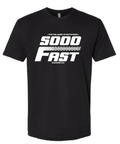 SOOO FAST FTLOM FADED CHECKERS LOGO BLACK TEE SHIRT