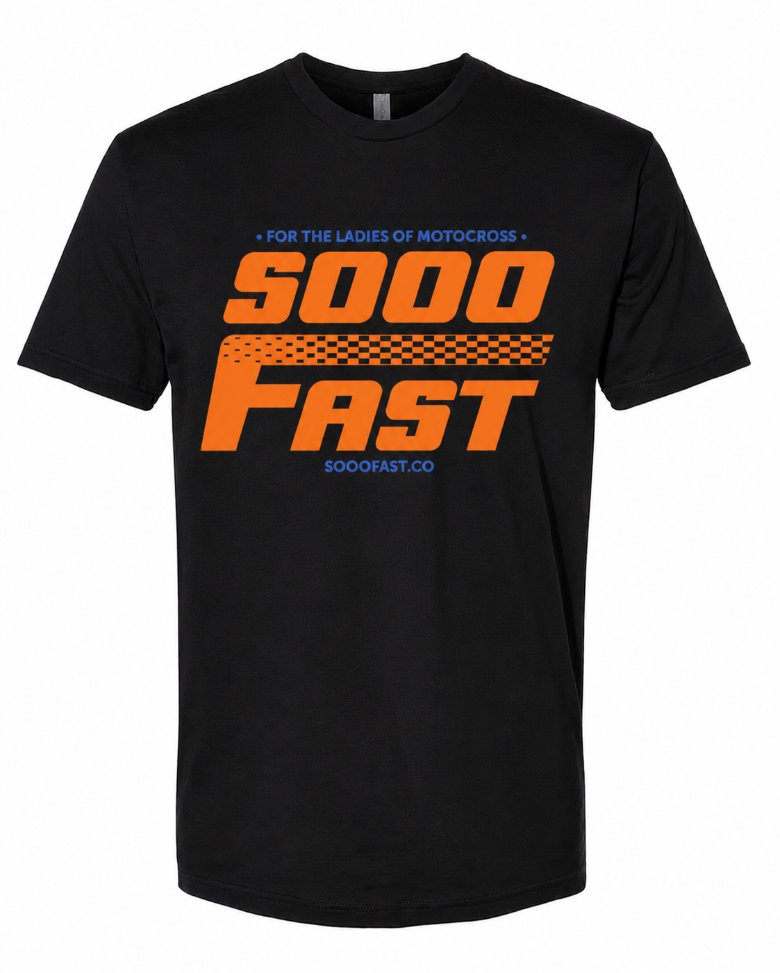 SOOO FAST FTLOM FADED CHECKERS LOGO BLACK TEE SHIRT