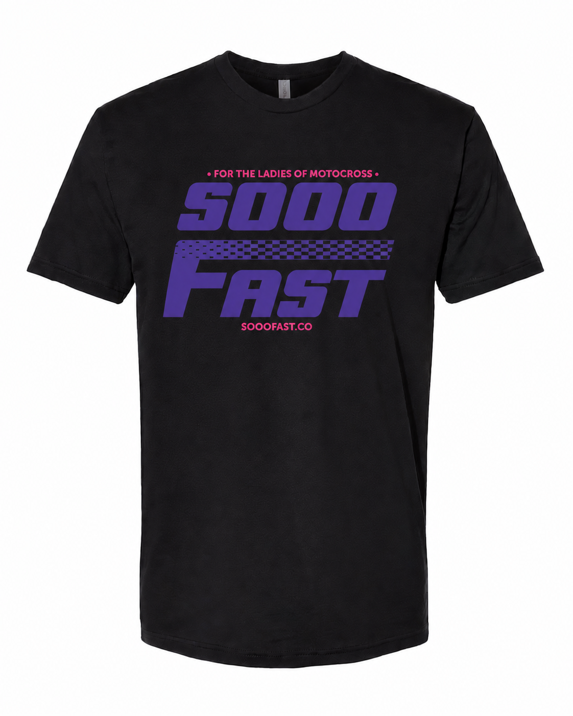 SOOO FAST FTLOM FADED CHECKERS LOGO BLACK TEE SHIRT