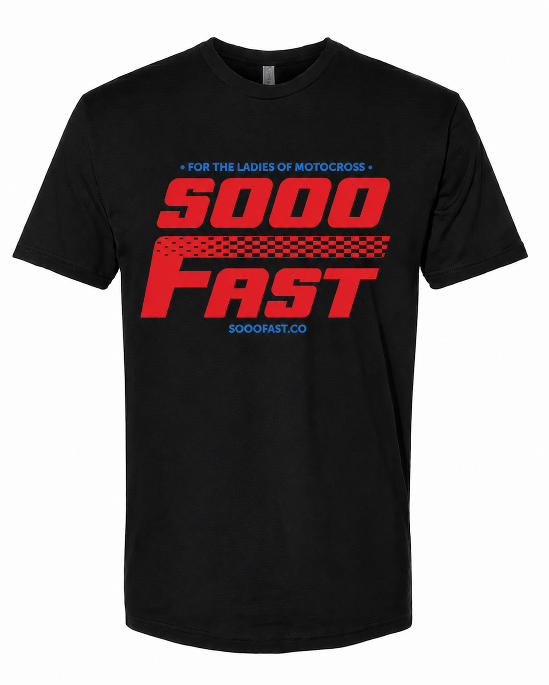 SOOO FAST FTLOM FADED CHECKERS LOGO BLACK TEE SHIRT