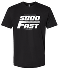 SOOO FAST TSHOS FADED CHECKERS LOGO BLACK TEE SHIRT