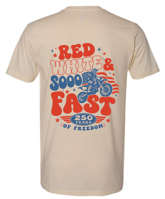 SOOO FAST RED WHITE & SOOO FAST TEE SHIRT!