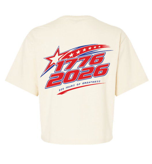 SOOO FAST 1776 CROP TOP TEE
