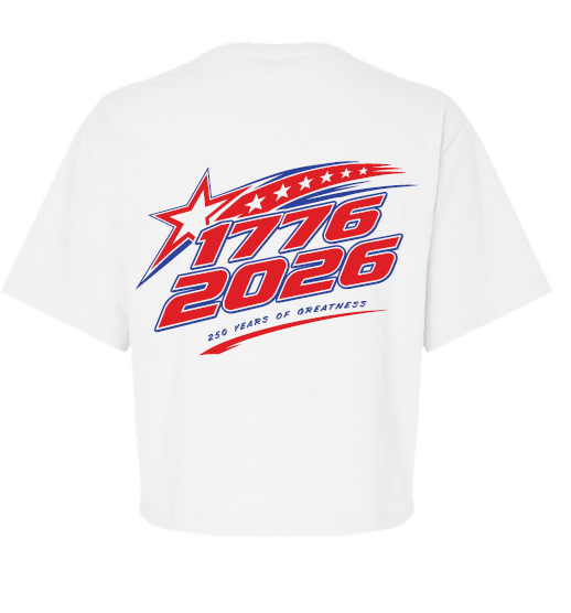 SOOO FAST 1776 CROP TOP TEE