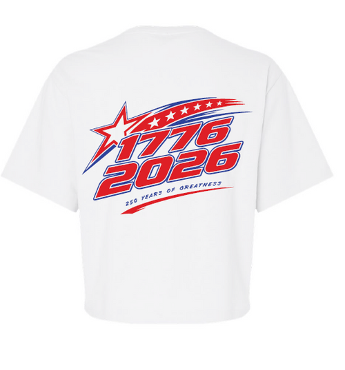 SOOO FAST 1776 CROP TOP TEE