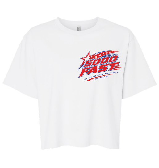 SOOO FAST 1776 CROP TOP TEE