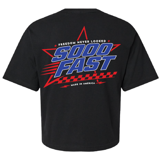 SOOO FAST FREEDOM CROP TOP TEE