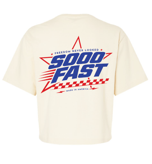 SOOO FAST FREEDOM CROP TOP TEE