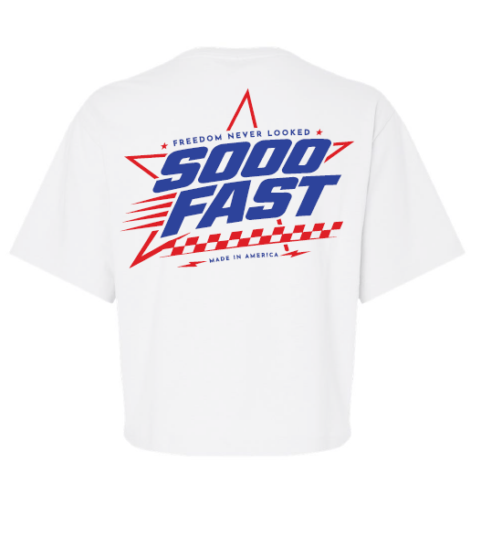 SOOO FAST FREEDOM CROP TOP TEE