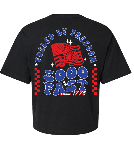 SOOO FAST FULED BY FREEDOM CROP TOP TEE