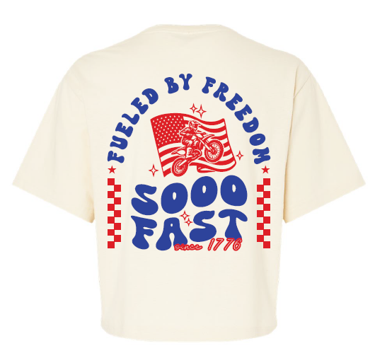 SOOO FAST FULED BY FREEDOM CROP TOP TEE